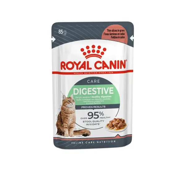 Royal Canin Digestive Care in Salsa – Alimento Umido Completo per Gatti Adulti con Digestione Sensibile