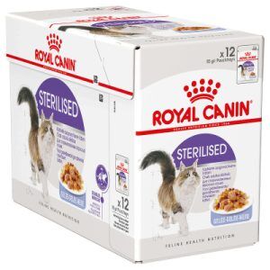 Royal Canin Sterilised in Gelatina  – Alimento Umido Completo per Gatti Adulti Sterilizzati 12x85g