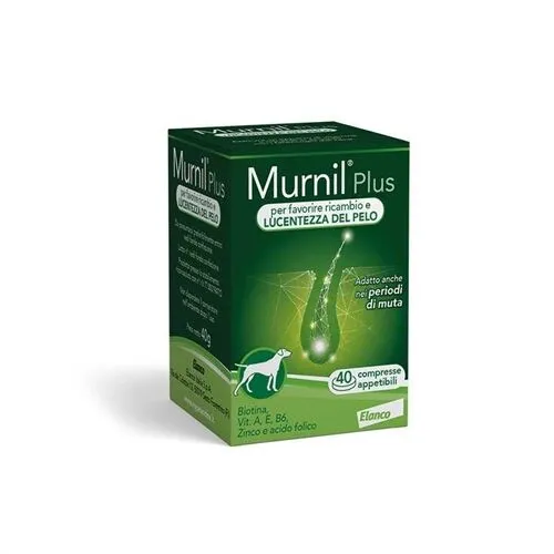 Murnil Plus Tabs Integratore per la Muta del Cane 40 Compresse – Supporto per Pelle Sana e Pelo Forte