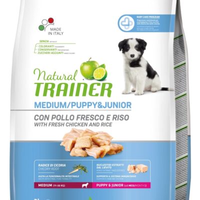 Natural Trainer Medium Puppy&Junior Pollo 3Kg