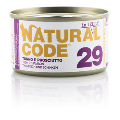 Natural Code 29 85gr Gatto - Tonno e Prosciutto in Gelatina