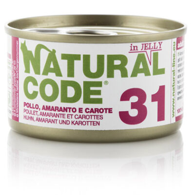 Natural Code 31 85gr - Cibo Umido per Gatti al Pollo e Amaranto