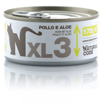 Natural Code XL3 170gr - Cibo Umido per Gatti al Pollo e Aloe