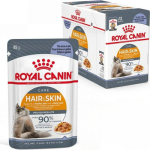 Royal Canin Hair & Skin Care in Gelatina – Alimento Completo per Gatti Adulti con Pelle Sensibile e Mantello Spento - 12x85g