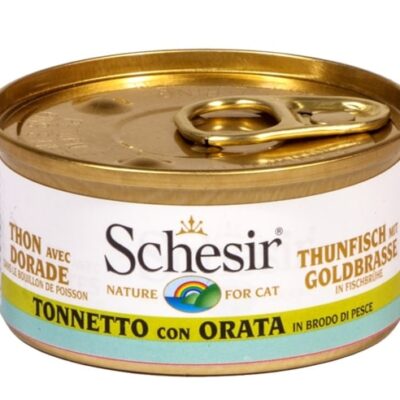 Schesir Tonno con Orata in Brodo per Gatti - 70gr