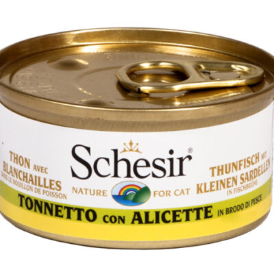 Schesir Tonno con Alicette in Brodo per Gatti - 70gr