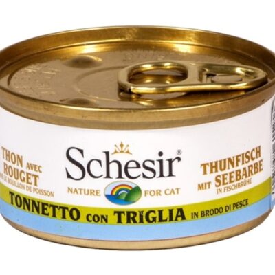 SCHESIR Tonno con Triglia in Brodo per Gatti 70gr