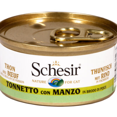 Schesir Tonno con Manzo in Brodo per Gatti - 70gr