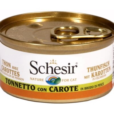 SCHESIR Tonno con Carote in Brodo per Gatti - 70gr