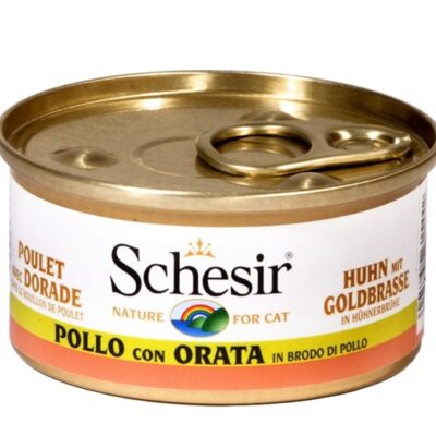 Schesir Pollo con Orata in Brodo per Gatti - 70g