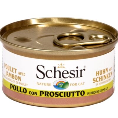 Schesir Pollo con Prosciutto in Brodo per Gatti Adulti