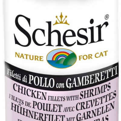 Schesir Filetti di Pollo e Gamberi per Gatti - 140gr