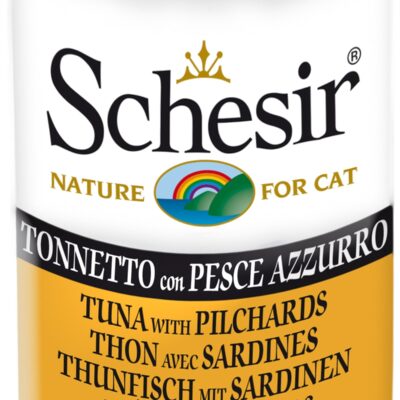 Schesir Tonno e Pesce Azzurro 140gr - Alimento Umido per Gatti