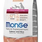 Monge Natural Superpremium Extra Small Adult Monoprotein Salmone con Riso - 800g