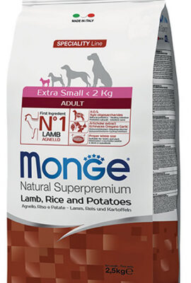 Monge Extra Small Adult Agnello, Riso & Patate 2,5kg
