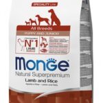 Monge Natural Superpremium All Breeds Puppy & Junior Agnello con Riso - 2,5kg