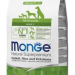Monge Natural Superpremium All Breeds Adult Monoprotein Coniglio con Riso e Patate - 2,5kg