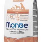 Monge Natural Superpremium All Breeds Adult Monoprotein Salmone con Riso - 2,5kg