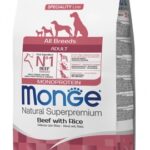 Monge Natural Superpremium All Breeds Adult Monoprotein Manzo con Riso - 2,5kg