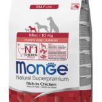 Monge Natural Superpremium Mini Puppy & Junior Ricco in Pollo - 3kg