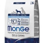 Monge Natural Superpremium Medium Puppy & Junior Ricco in Pollo - 3kg
