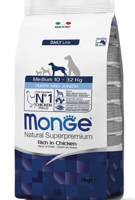 Monge Medium Puppy 3kg - Cibo Secco per Cuccioli