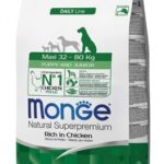 Monge Natural Superpremium Maxi Puppy & Junior Ricco in Pollo - 3kg