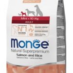 Monge Natural Superpremium Mini Adult Monoprotein Salmone con Riso - 7,5kg