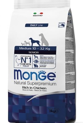 Monge Medium Senior 12kg - Alimento Completo per Cani Anziani di Taglia Media