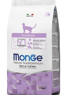 Monge Sterilised Pollo 1,5kg - Croccantini per Gatti Sterilizzati