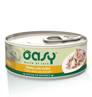 Oasy Tonno con Orata Lattina 150gr - Alimento Complementare per Gatti