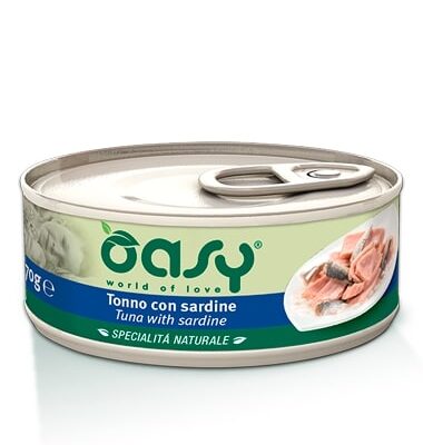 Oasy Tonno con Sardine per Gatti - Lattina da 150g