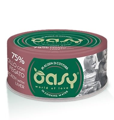 Oasy More Love Pollo Con Fegato Lattina 70gr