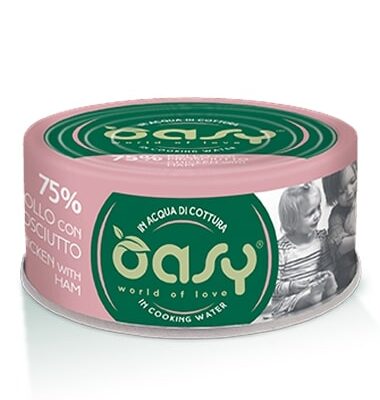 Oasy More Love Pollo Con Prosciutto Lattina 70gr