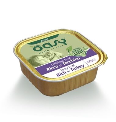 Oasy Adult Vaschetta Delizioso Paté Tacchino 100gr
