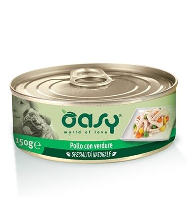 Oasy Pollo con Verdure 150gr - Alimento Complementare per Cani