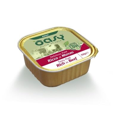 Oasy Adult Vaschetta Delizioso Paté Manzo 150gr