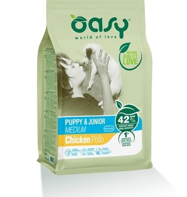 Oasy Puppy&Junior Medium Pollo 12Kg