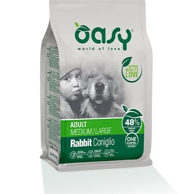 Oasy One Adult Medium/Large Coniglio 2,5Kg