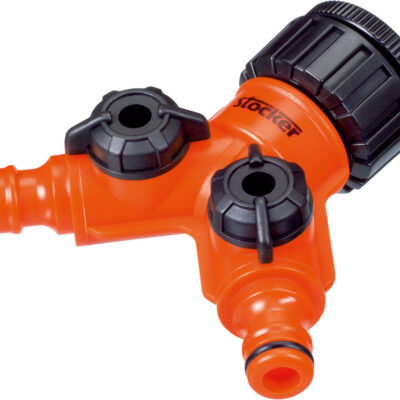 Raccordo Rubinetto 2 Uscite 1''-3/4'' per Irrigazione Giardino