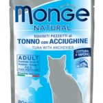 Monge Natural Bustine in Pezzetti 80g - Adult Tonno con Alici