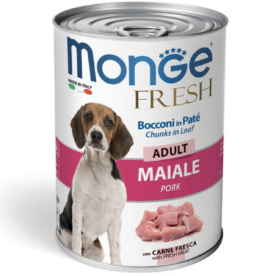 Monge Fresh Adult Maiale 400g - Alimento Umido per Cani