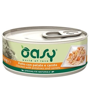 Oasy Pollo Con Patate e Carote 150gr - Alimento Complementare per Cani