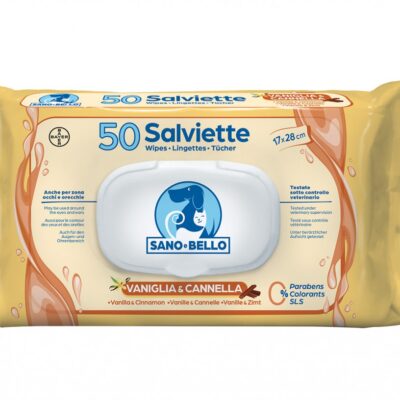 Salviette Detergenti Vaniglia e Cannella per Cani