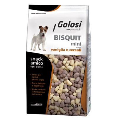 Golosi Biscotti Mini Vaniglia e Cereali per Cani - 300g