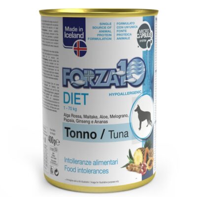 FORZA10 Diet Tonno 400gr per Cani con Intolleranze Alimentari