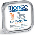 Monge Monoproteico Paté in vaschetta da 150g - Solo Anatra - Adult