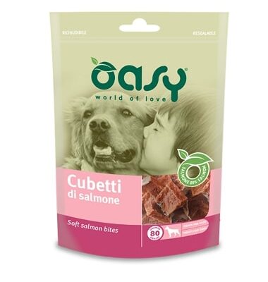 Oasy Cubetti Salmone 80g - Snack per Cani