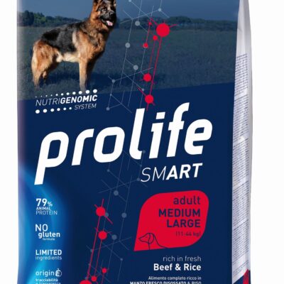 Prolife Smart Adult Medium e Large Manzo e Riso 12kg