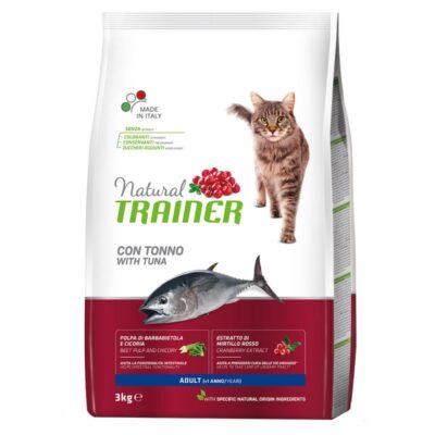 Natural Trainer Adult Tonno 3Kg - Alimento Secco per Gatti